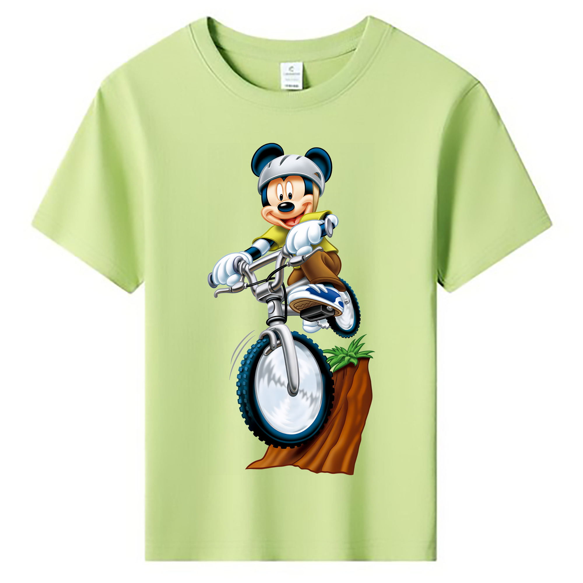 （画像用） ミッキーマウス Mickey Mouse 綿100％キッズTシャツ（フロントプリント）